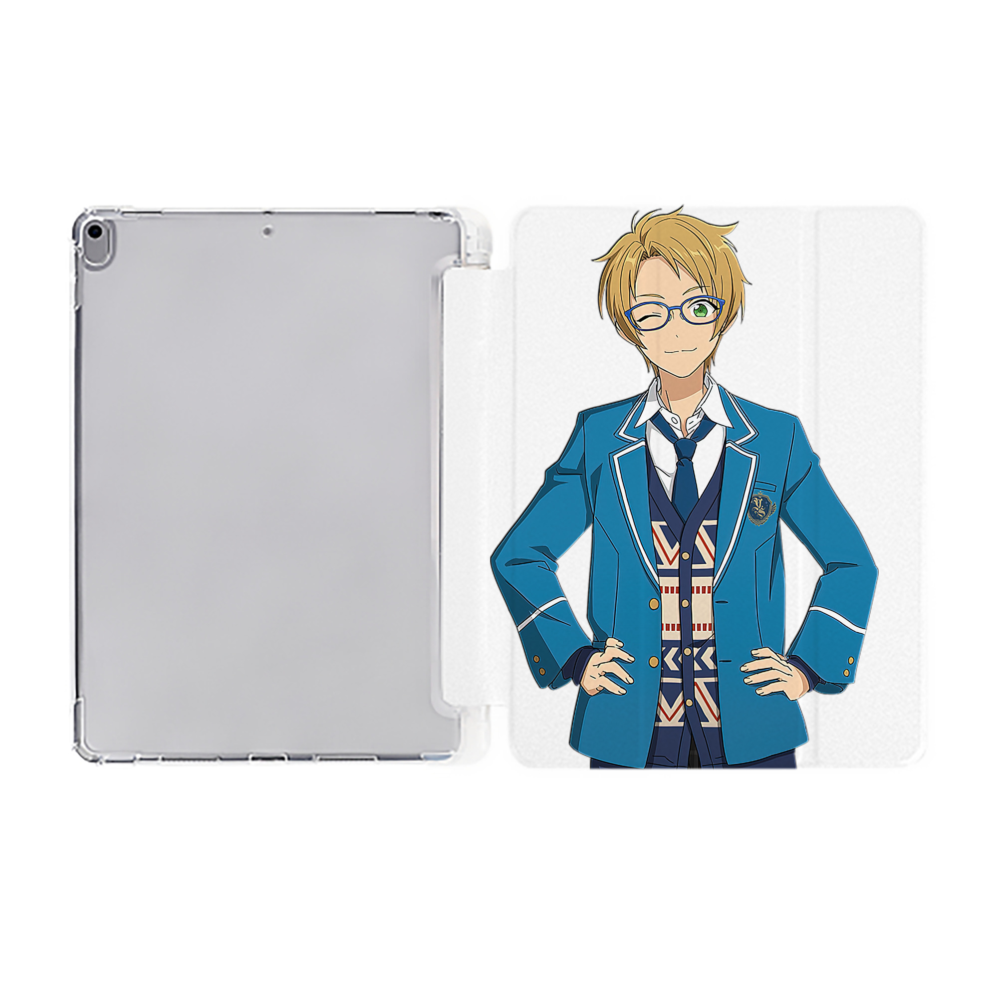 （画像用） あんさんぶるスターズ! Ensemble Stars IPad ケース ペン収納付き 三つ折りスタンド PUレザー×シリコン 対応機種9.5/10.5/10.9インチ